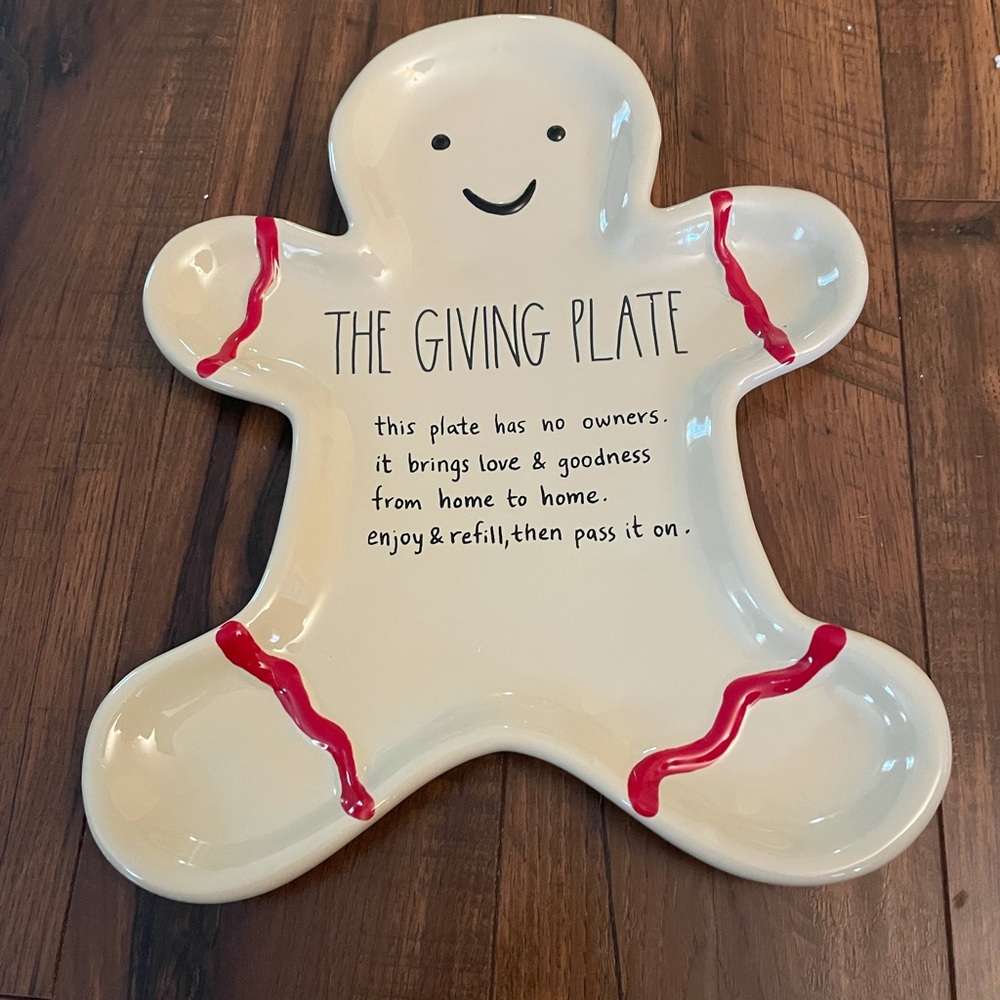 Rae dunn gingerbread man the giving plate platter